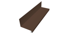 Планка примыкание нижнее к трубе фальц 0,45 Drap RAL 8017 шоколад (3м)
