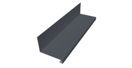 Планка примыкание нижнее к трубе для Кликфальц Pro 0,45 Drap TR RAL 7024 мокрый асфальт (2м)