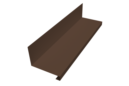 Планка примыкание нижнее к трубе для Кликфальц Pro 0,45 Drap TwinColor RAL 8017 шоколад (2м)