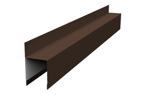 Планка опорная составная внешняя для забора жалюзи Palermo 0,5 Drap RAL 8017 шоколад (1,8м)