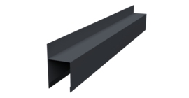 Планка опорная составная внешняя для забора жалюзи Palermo 0,45 Drap TwinColor RAL 7024 мокрый асфальт (2м)