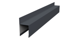 Планка опорная составная внешняя для забора жалюзи Palermo 0,5 PurLite Matt RAL 7024 мокрый асфальт (2м)