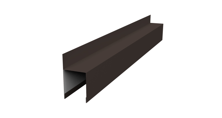 Планка опорная составная внешняя для забора жалюзи Palermo 0,5 Rooftop Бархат RR 32 темно-коричневый (2м)