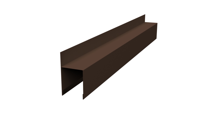 Планка опорная составная внешняя для забора жалюзи Palermo 0,45 PE-Double RAL 8017 шоколад (2,5м)