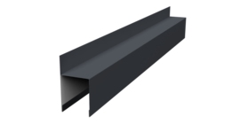 Планка опорная составная внешняя для забора жалюзи Palermo 0,45 Drap TR RAL 7024 мокрый асфальт (2,5м)