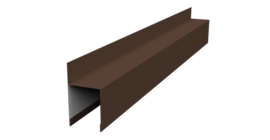 Планка опорная составная внешняя для забора жалюзи Palermo 0,5 Satin RAL 8017 шоколад (2,5м)