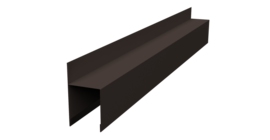 Планка опорная составная внешняя для забора жалюзи Palermo 0,45 PE-Double RR 32 темно-коричневый (3м)