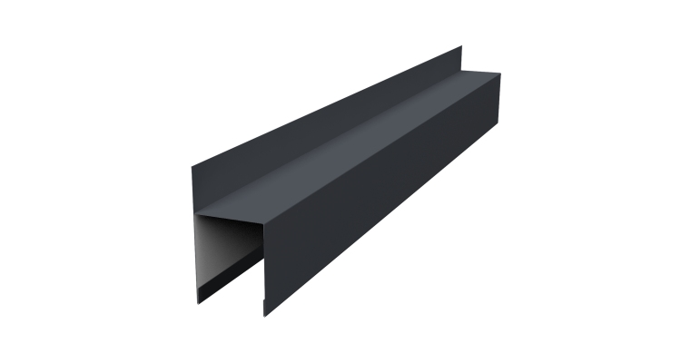 Планка опорная составная внешняя для забора жалюзи Palermo 0,5 Drap RAL 7024 мокрый асфальт (3м)