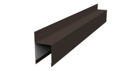 Планка опорная составная внешняя для забора жалюзи Palermo 0,45 PE RR 32 темно-коричневый (3м)