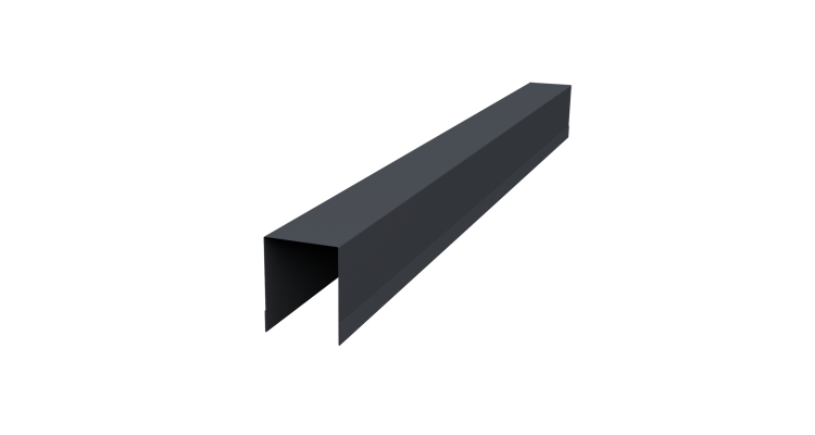 Планка опорная составная внутренняя для забора жалюзи Palermo 0,45 Drap TwinColor RAL 7024 мокрый асфальт (1,8м)