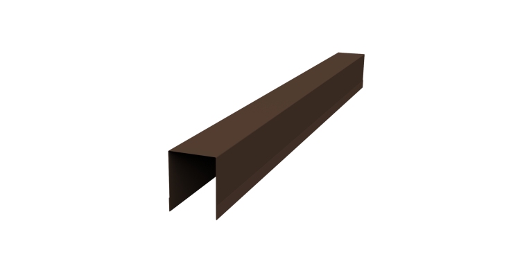 Планка опорная составная внутренняя для забора жалюзи Palermo 0,45 Drap TwinColor RAL 8017 шоколад (1,8м)
