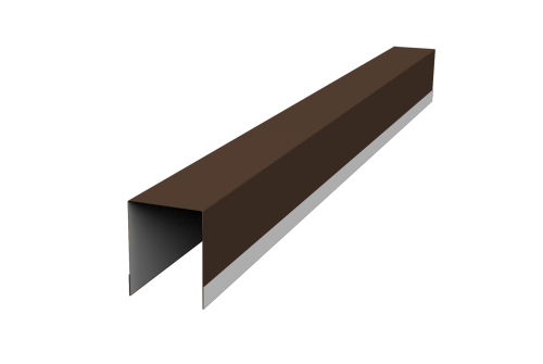 Планка опорная составная внутренняя для забора жалюзи Palermo 0,5 Drap RAL 8017 шоколад (1,8м)