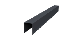 Планка опорная составная внутренняя для забора жалюзи Palermo 0,45 Drap TwinColor RAL 7024 мокрый асфальт (2м)