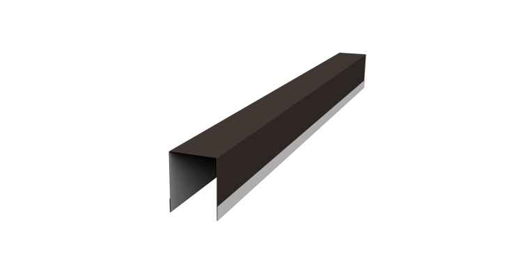 Планка опорная составная внутренняя для забора жалюзи Palermo 0,5 PurPro Matt 275 RR 32 темно-коричневый (2м)
