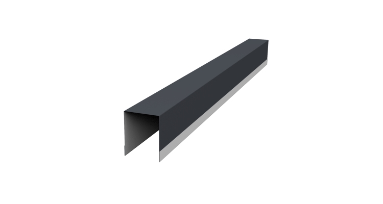 Планка опорная составная внутренняя для забора жалюзи Palermo 0,5 Drap RAL 7024 мокрый асфальт (2м)