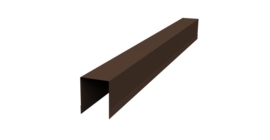 Планка опорная составная внутренняя для забора жалюзи Palermo 0,45 Drap TwinColor RAL 8017 шоколад (3м)