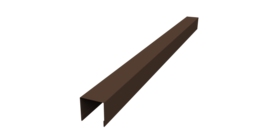 Планка вертикальная лицевая для забора жалюзи Palermo 0,5 Velur X RAL 8017 шоколад (2м)