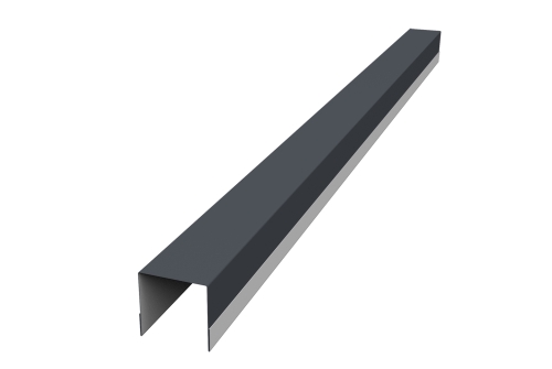 Планка вертикальная обратная для забора жалюзи Palermo 0,5 Satin Matt RAL 7024 мокрый асфальт (2м)