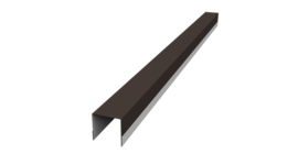 Планка вертикальная обратная для забора жалюзи Palermo 0,5 Drap TX RR 32 темно-коричневый (2м)