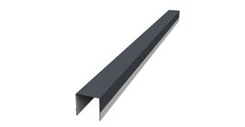 Планка вертикальная обратная для забора жалюзи Palermo 0,5 Velur X RAL 7024 мокрый асфальт (2,5м)