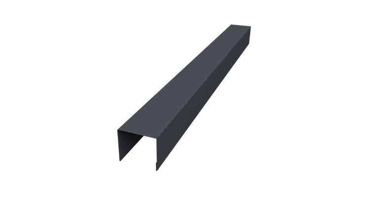 Стойка боковая крепежная для забора жалюзи Palermo 0,45 Drap-double TX RAL 7024 мокрый асфальт (1,8м)