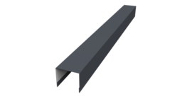 Стойка боковая крепежная для забора жалюзи Palermo 0,45 PE RAL 7024 мокрый асфальт (1,8м)