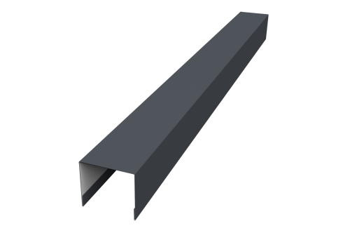 Стойка боковая крепежная для забора жалюзи Palermo 0,5 Satin Matt RAL 7024 мокрый асфальт (2м)