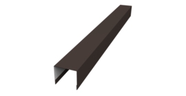 Стойка боковая крепежная для забора жалюзи Palermo 0,45 PE RR 32 темно-коричневый (2м)