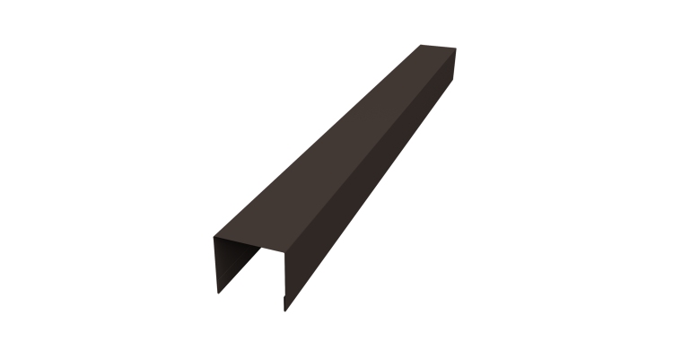 Стойка боковая крепежная для забора жалюзи Palermo 0,45 PE-Double RR 32 темно-коричневый (2,5м)