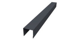 Стойка боковая крепежная для забора жалюзи Palermo 0,45 PE-Double RAL 7024 мокрый асфальт (3м)