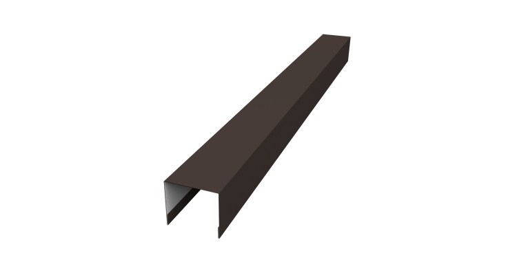 Стойка боковая крепежная для забора жалюзи Palermo 0,5 PurLite Matt RR 32 темно-коричневый (3м)