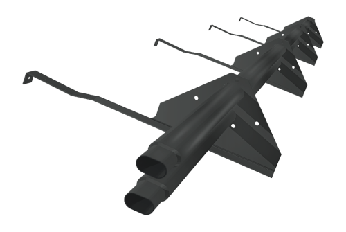 Снегозадержатель трубчатый для керамической/натуральной черепицы Стандарт RAL 7016 3м (профиль до 50мм)